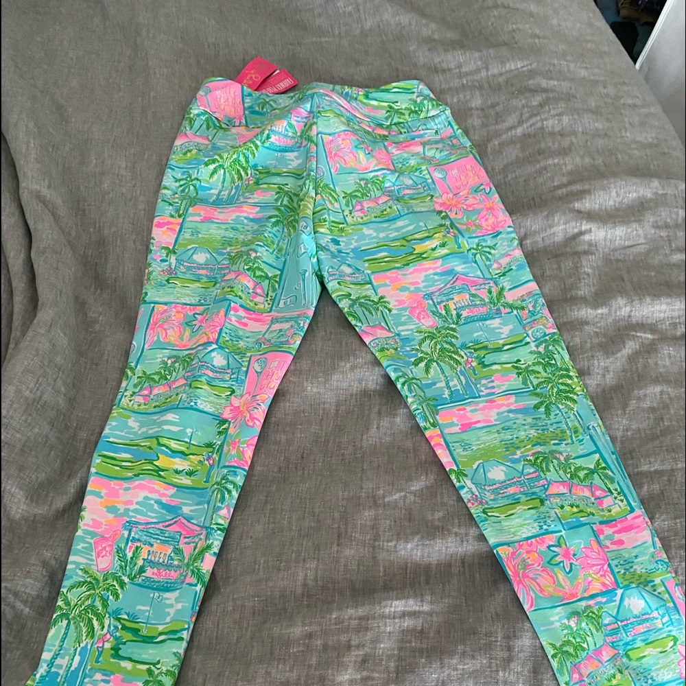 Lilly Pulitzer Corso Pant Honda Classic Golf Print NWT size 10